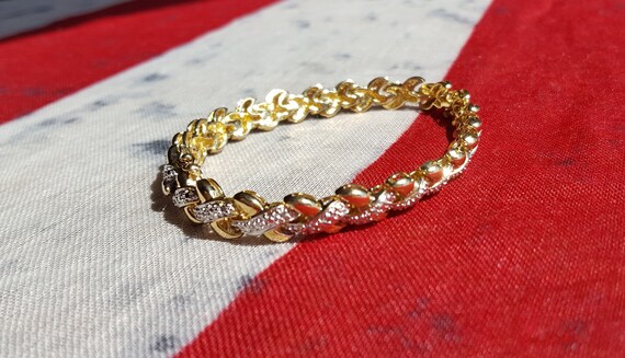 Vintage Gold over 925 Sterling China Bracelet - image 1