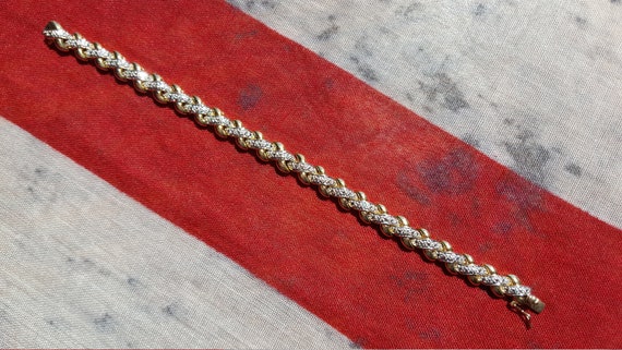 Vintage Gold over 925 Sterling China Bracelet - image 2