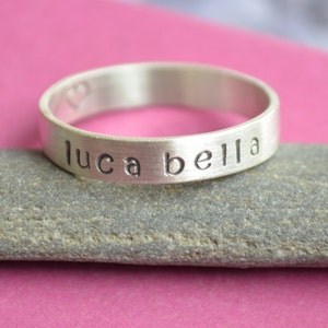 Name Ring in Sterling Silver, Personalized Name Ring, Custom Name Ring