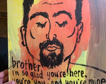 12x12 original acrylic painting-Brother mine