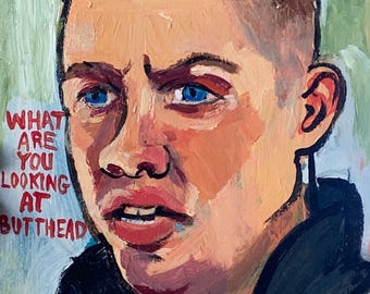 6x8 Back to the Future painting-Biff