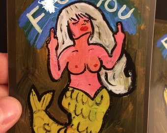 F*ck you mermaid sticker