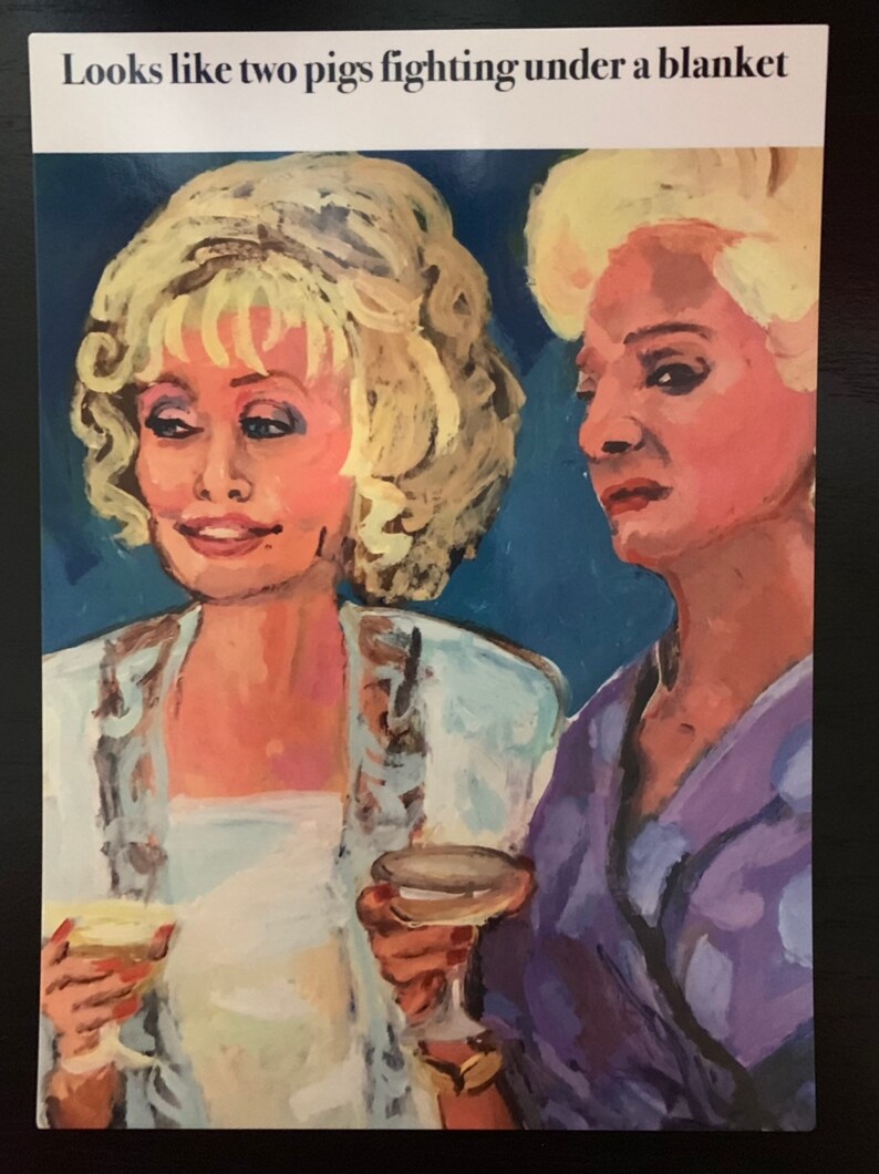 Steel Magnolias Print Two Pigs Fighting Etsy