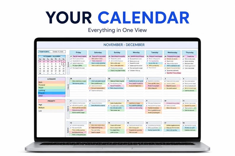 Professional Planner Bundle: Project, Onenote, Weekly, Annual Budget ...