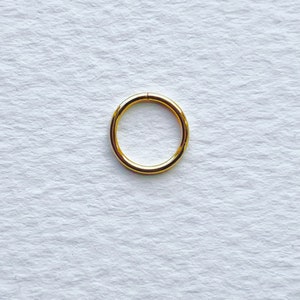 BEST SELLER 18ct SOLID Recycled Gold Piercing Ring/Hoop 0.8mm (20g)/continuous/cartilage Nose, earring, septum, helix, rook, lobe, conch