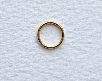BEST SELLER 18ct SOLID Recycled Gold Piercing Ring/Hoop 0.8mm (20g)/continuous/cartilage Nose, earring, septum, helix, rook, lobe, conch