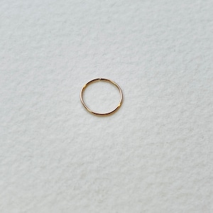 BEST SELLER 18ct SOLID Recycled Skinny White Gold Piercing Ring 0.5mm (25 gauge) /continuous/cartilage Nose septum helix rook lobe conch