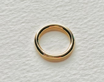 Custom Gold Piercing Ring, Bespoke Recycled Solid Gold Hoop, Made to Order Septum Nose Helix Daith Tragus Lobe Conch Earring, Commission