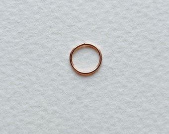 18ct Solid Yellow Gold Cartilage Hoop 0.8mm 20g, Recycled Gold Septum Ring, Seamless Nose Hoop, Helix Tragus Lobe Earring, Seam Ring