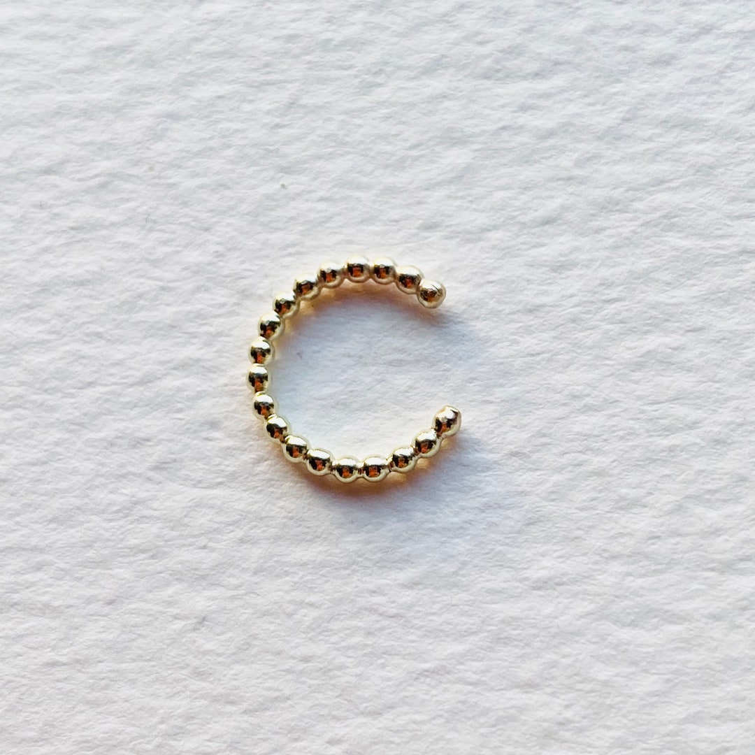 Solid Gold Ear Cuff/hugger 9ct Yellow Gold Ear Cuff No Etsy
