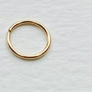 BEST SELLER 22ct SOLID Yellow Gold Piercing Ring 1mm (18 gauge) hoop/continuous/cartilage/nose/earring/septum/helix/rooklobe, conch.