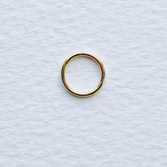 9ct Solid Gold Custom Piercing Ring, Recycled Gold Seamless Hoop, Bespoke Made to Order Daith Conch Helix Nose Hoop, Create Your Own