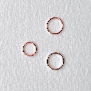 BEST SELLER 18ct SOLID Recycled Rose Gold Piercing Ring/Hoop 1mm (18 gauge) /continuous/cartilage Nose earring septum helix rook lobe conch