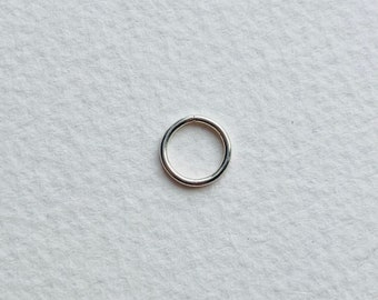 18ct Solid White Gold Cartilage Hoop 1.2mm 16g, Recycled Gold Septum Ring, Seamless Nose Hoop, Helix Rook Conch Earring, Seam Ring