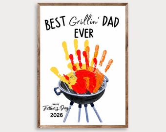 Grillin' Dad Handprint Craft (Digital Download) – Father's Day Keepsake