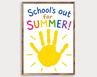 School’s Out for Summer Handprint Craft
