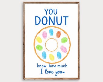 Fingerprint Donut Craft Printable – Kids Keepsake Art (Digital Download)