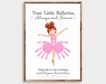 Ballerina Handprint Keepsake Craft | Dance Memory Art (Digital Download)