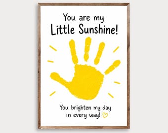 Little Sunshine Handprint Craft | Toddler Keepsake Activity (Digital Download)