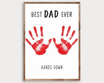 Dad Ever Handprint Craft (Digital Download) – Father's Day Kids Activity