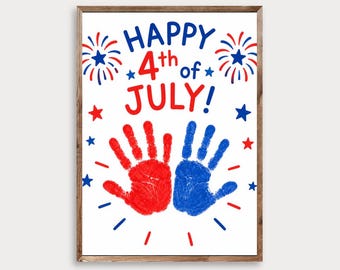 Forth of July Fireworks Handprint Craft