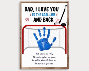 Hockey Handprint Craft Printable, Father's Day Keepsake (Digital Download)