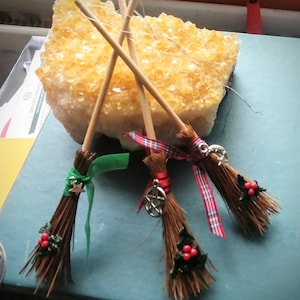 Mini Yule Besom Broom Stick by the WoodMuse