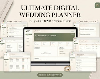 Digitaler Hochzeitsplaner | Checkliste, Gästeliste, Timeline (Digitaler Download)