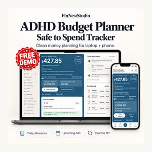 ADHD Budget Planner | Safe-to-Spend Tracker (Browser App + Phone App)