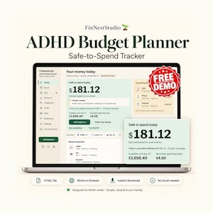 ADHD Budget Planner | Safe-to-Spend Tracker (Browser App)