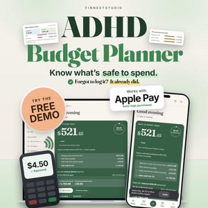 ADHD Budget Planner App | Safe to Spend Tracker, Paycheck Budget, Bill & Debt Organizer (Digital Download)