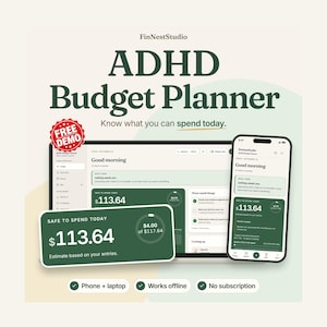ADHD Budget Planner | Safe-to-Spend Tracker (Browser App + Phone App)