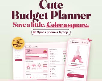 Cute Budget Planner App: Savings Challenges & Bill Tracker | Petal Purse