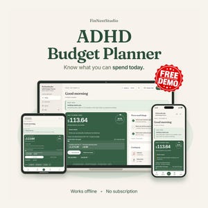 ADHD Budget Planner App | Safe to Spend Tracker | Start Again Without Catching Up