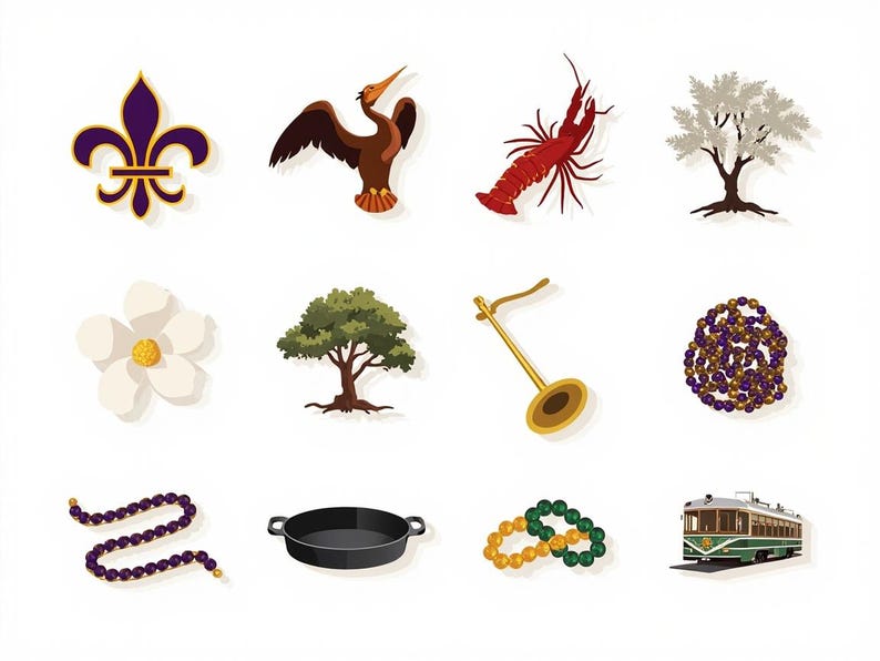 New Orleans SVG Bundle Louisiana Cajun Crawfish Pelican Fleur De Lis Bayou PNG Cricut Silhouette Sublimation Cut Files image 1