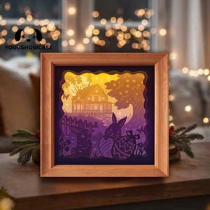 Shadowbox, Papercraft love gift, gift for him, gift for her, merry christmas, halloween