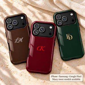 Personalized Monogram Phone Case, Custom Initials, Glossy Tough Cover, Iphone 18 pro phone case