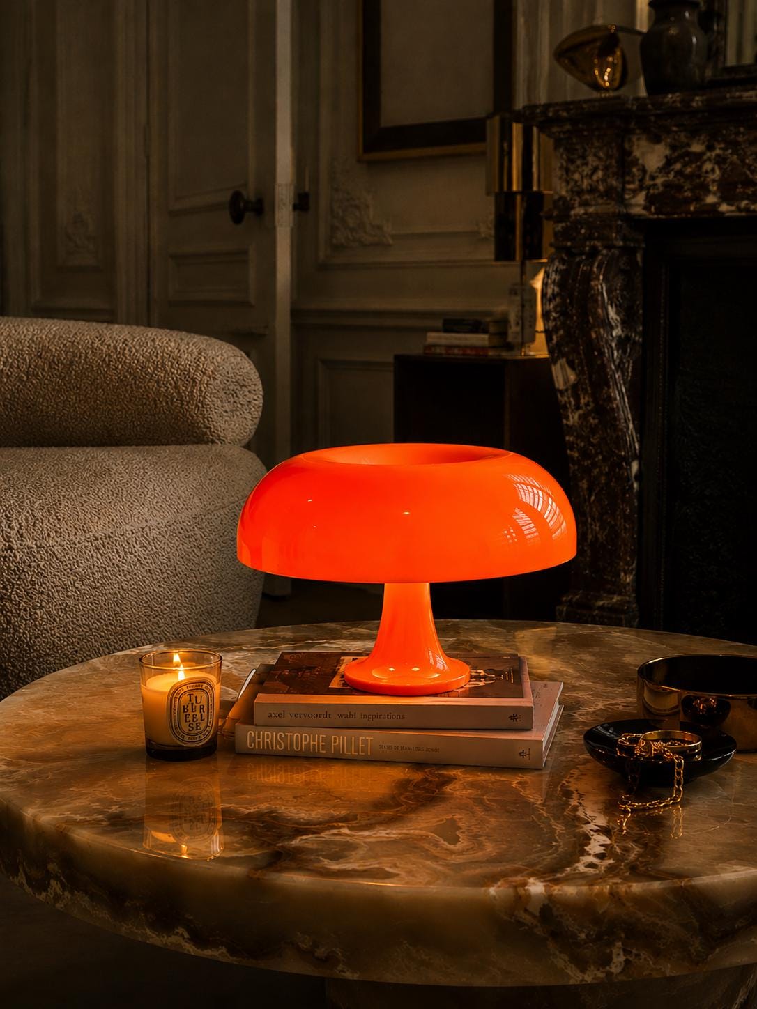 Space Age Orange Lamp - Etsy