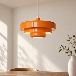 Space Age Orange Lamp - Etsy