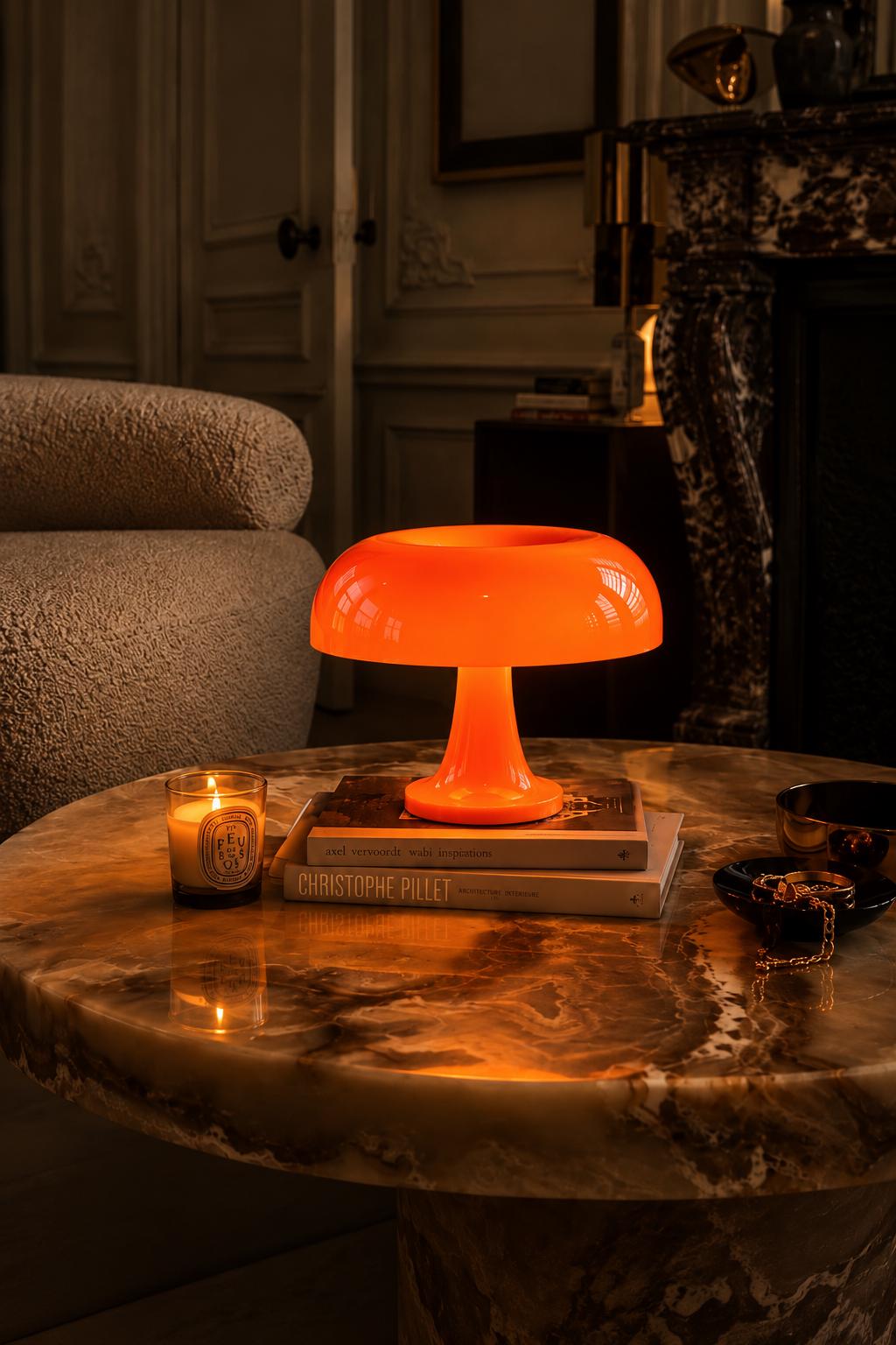 Space Age Orange Lamp - Etsy