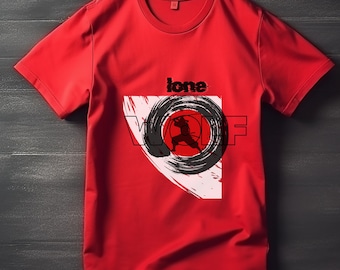 Lone Wolf PNG-design | Abstrakt penseldragskonst med varg (digital nedladdning)