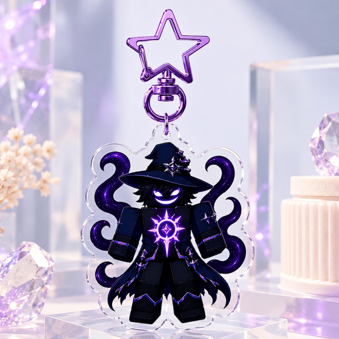 Forsaken Azure Acrylic Keychain, RBLX Phone Charm - Etsy