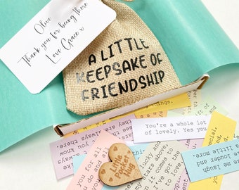 A Keepsake Bag of Friendship Quotes / 31 Quotes / Post Send Direct / Friendship Present Gift, Gift For Friends, Friendship Keepsake