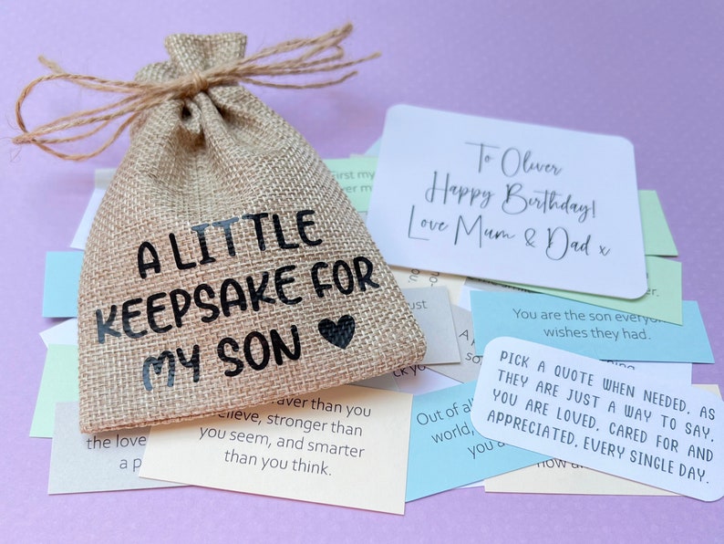 A Keepsake Bag of Son Quotes / 31 Quotes / Post Send Direct / Son