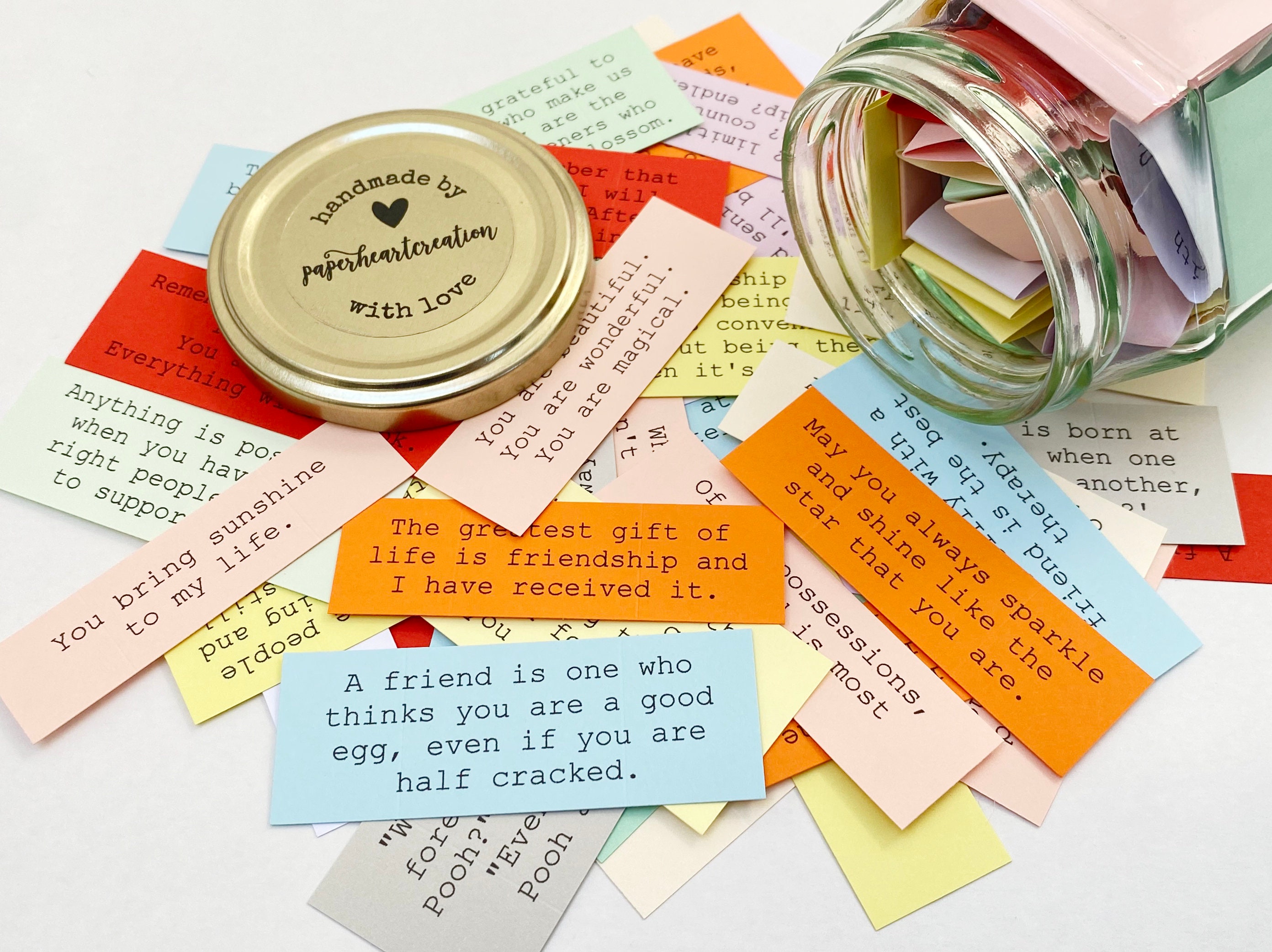 Female Friend Gifts, Female Friendship Gift, Friendship Gifts for Women,  Unique Friendship Gift, Friend Quote Jar Gift 