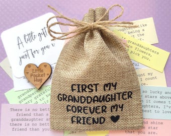 Granddaughter Keepsake Gift Bag - 31 Quote Cards - Family Grandaughters Present Gift
