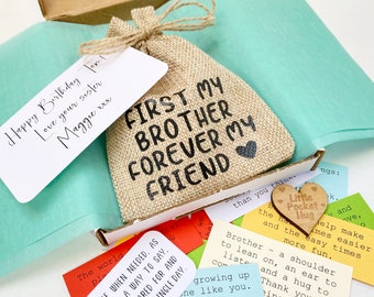 A Keepsake Bag of Brother Quotes / 31 Quotes / Post Send Direct / Brother Quotes, Brother Gift, Brother Quote Gift, Gifts For Brothers
