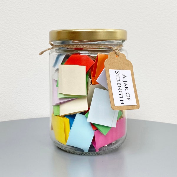 A Jar of Strength / 50 Quotes / Self Care, Wellness, Mental Health Gift