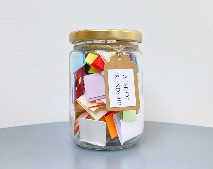 A Jar of Friendship / 50+ Quotes / The Perfect Gift For A Friend / Post Send Direct / Best Friend, Handmade Jar of Quotes Gift