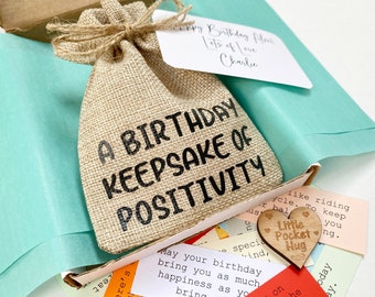 A Keepsake Bag of Birthday Positivity Quotes / 31 Quotes / Post Send Direct / Birthday Present Gift, Birthday Keepsake, Birthday Quotes Gift